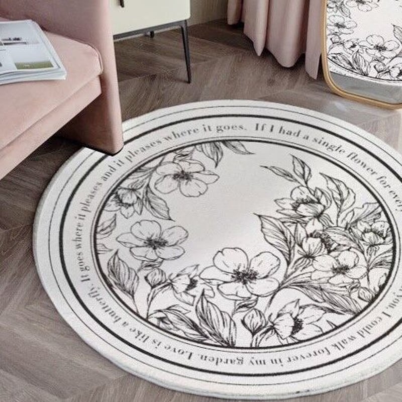 ボタニカルデザインサークルラグ ラージサイズ | リビング＆ダイニング