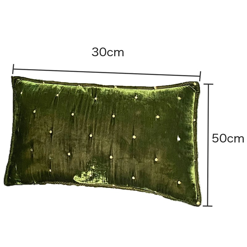 レトログリーンベルベットクッション | リビング＆ダイニング