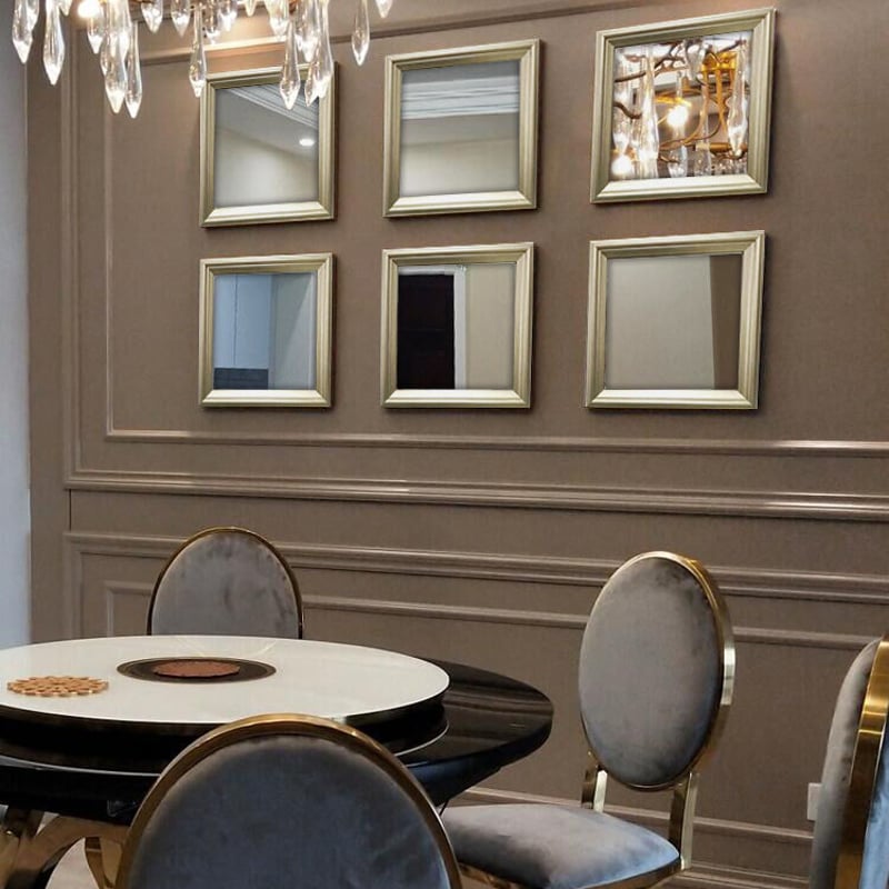 【るり】装飾的なゴールドフレームミラー 中型 るり様専用】装飾的なゴールドフレームミラー 中型