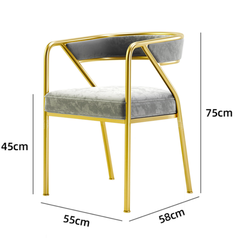 ♡A&B  折り畳み式アイアン Gold ダイニングChair♡　【B】 ゴールドアイアンチェア | リビング＆ダイニングインテリア by MUSE HOME