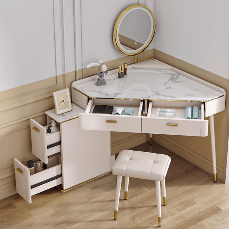 ラグジュアリーホワイトデスク＆チェア | リビング＆ダイニング