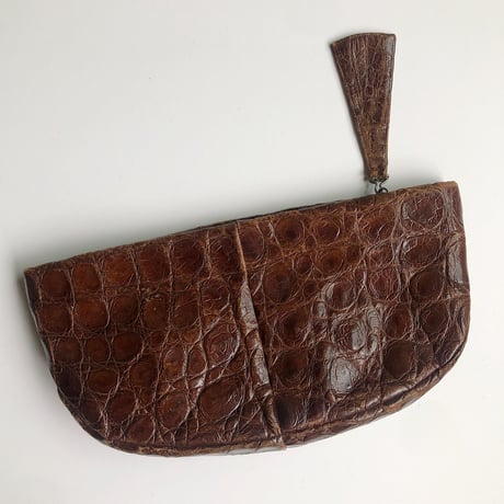 embossed leather clutch purse