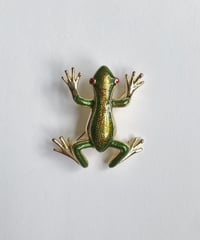 green frog pin