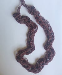 brown seed beads necklace