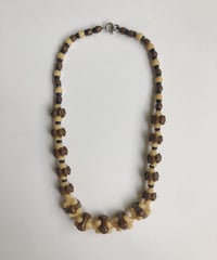 art deco brown glass  beads necklace