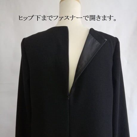 ブラックフォーマル  喪服 ロング丈 レディース マタニティ 喪服 体型カバー 礼服 フォーマル ワンピース ゆったり 冠婚葬祭 法事 おしゃれ日本製 楽ちん フォーマルワンピース  113807