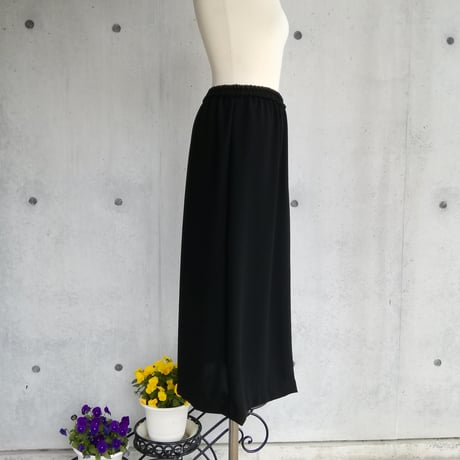 【日本製】S～3L 喪服 巻きスカート風セミフレアーアシメトリータックスカート 116201