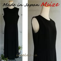 Mサイズ 1枚限定セール 喪服 日本製 ブラックフォーマルノースリーブワンピース ロング丈 127800-M