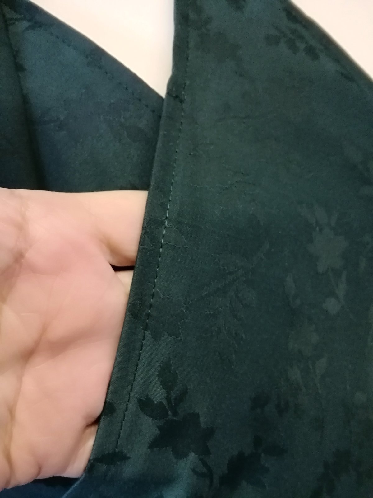 日本製】《7L～10L》 小花柄ジャガード織 茶道お稽古用エプロン