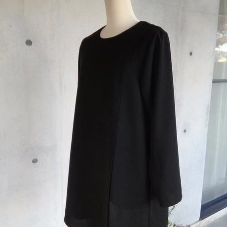 Ｍサイズ 1枚限定セール 喪服 アシメトリーレイヤード ゆったりチュニックブラウス フォーマル 137301-20-M