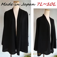 喪服 7L~10L 羽織もの ジャケット トッパー 大きいサイズ 礼服 ロング丈 レース使い 137500-3