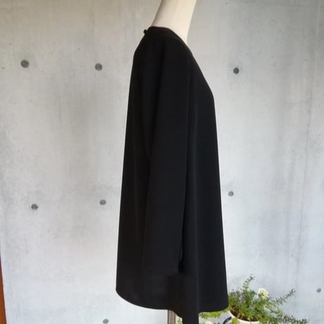 Ｍサイズ 1枚限定セール 喪服 アシメトリーレイヤード ゆったりチュニックブラウス フォーマル 137301-20-M