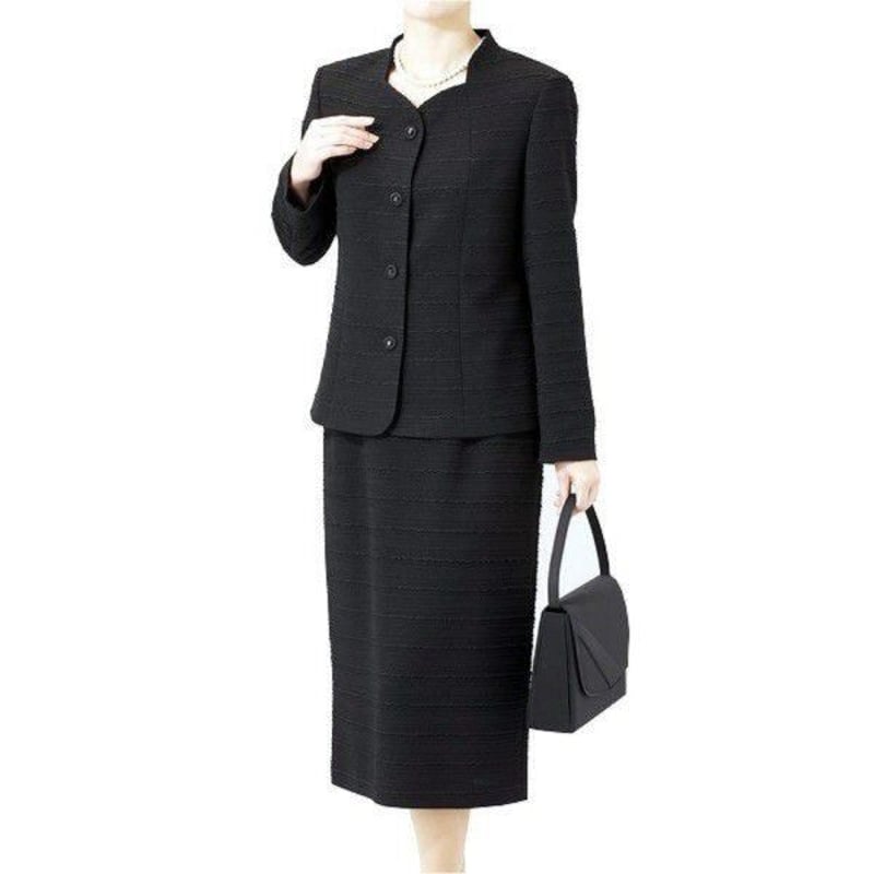 ブラックスカートスーツ 卒服】ブラックショートジャケットハイ