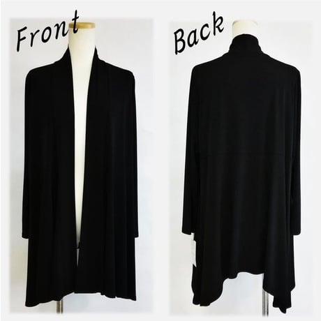 卒業式 入学式 ママ 喪服 レディース ブラックフォーマル　トッパー　羽織　ジャケット　カットソー　大きいサイズ　ML　LL　冠婚葬祭 通年 1804