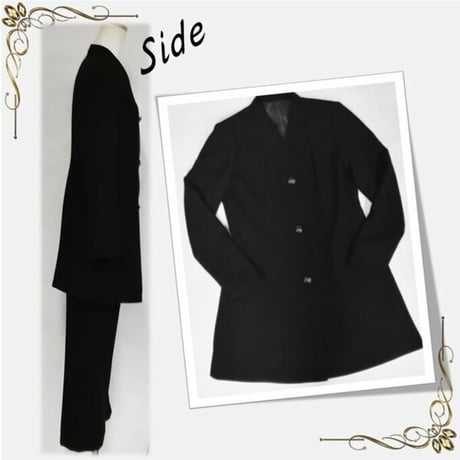 【6L-10L】日本製 喪服 パンツスーツ 大きいサイズ 丈直し無料 上下サイズ別可 礼服 冠婚葬祭　136701-3