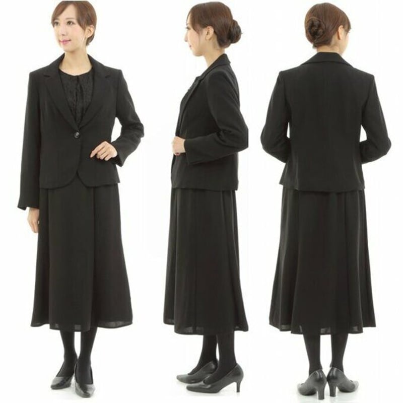 オールシーズン対応のブラックフォーマル 3点セット 喪服 オールシーズン対応のブラックフォーマル 3点セット 喪服