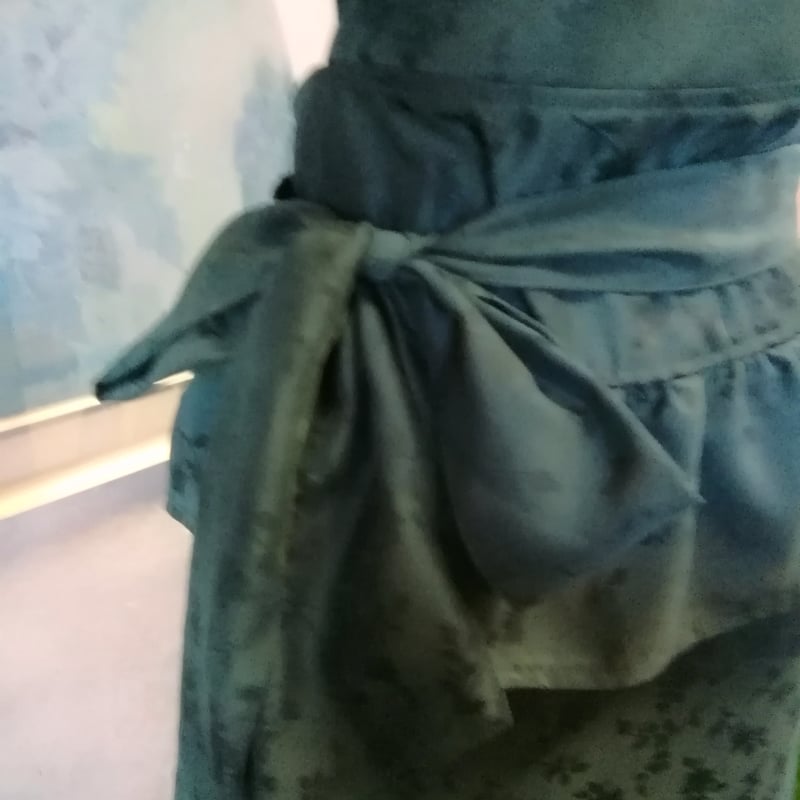 Mサイズ セール 茶道お稽古用エプロン 116100-70-M 日本製】《7L～10L》 小花柄ジャガード織 茶道お稽古用エプロン