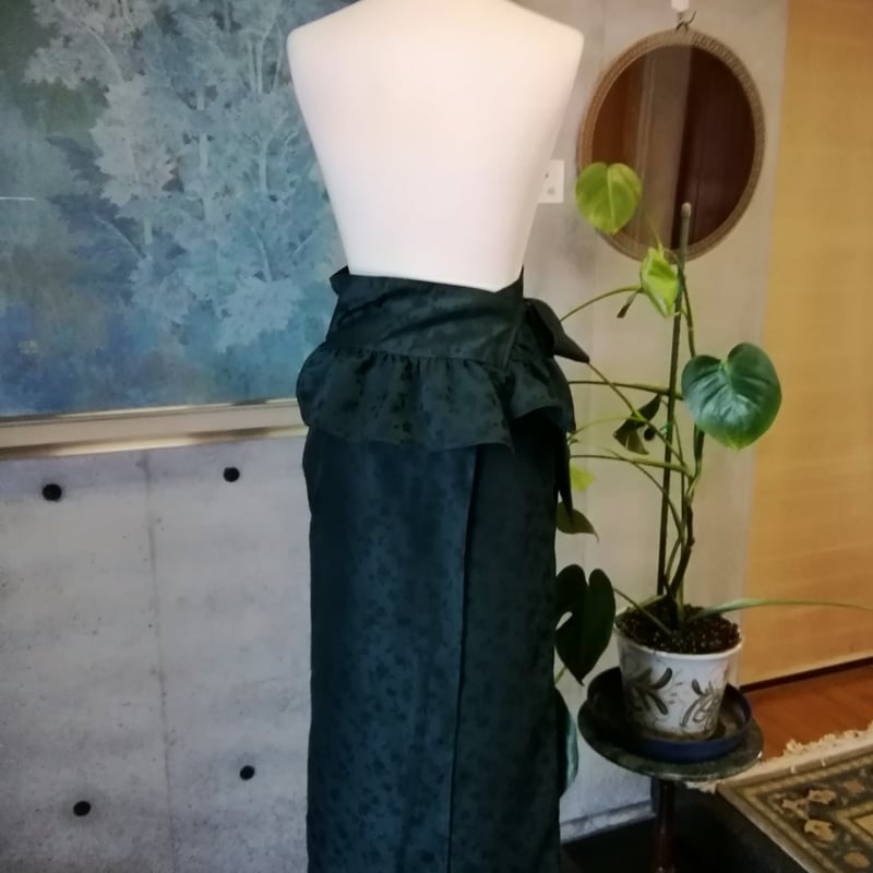 Mサイズ セール 茶道お稽古用エプロン 116100-70-M 日本製】《7L～10L》 小花柄ジャガード織 茶道お稽古用エプロン