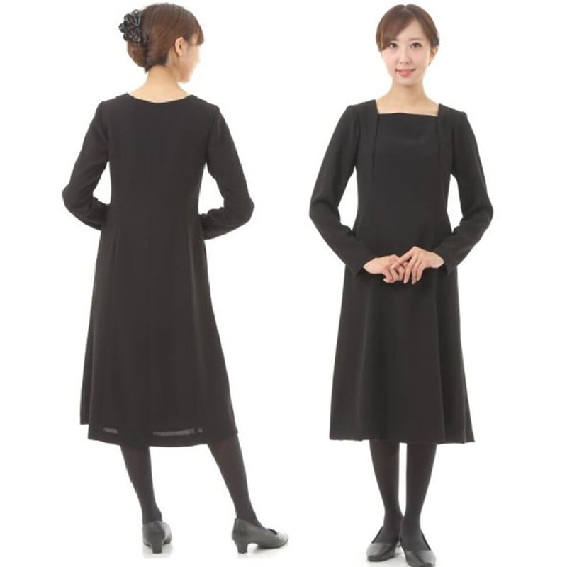 ブラックフォーマル ワンピース 大きいサイズ 美シルエット レディース  