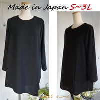 喪服 日本製 《S～3L》アシメトリーレイヤード ゆったりチュニックブラウス フォーマル 137301-20