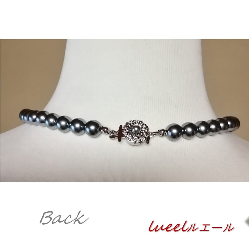 日本製 フォーマル グレーパールネックレス 収納袋付き 卒業式 入学式