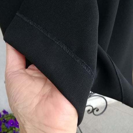 【日本製】S～3L 喪服 巻きスカート風セミフレアーアシメトリータックスカート 116201