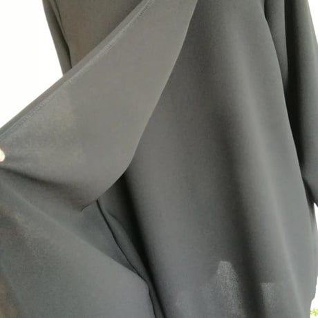 Ｍサイズ 1枚限定セール 喪服 アシメトリーレイヤード ゆったりチュニックブラウス フォーマル 137301-20-M