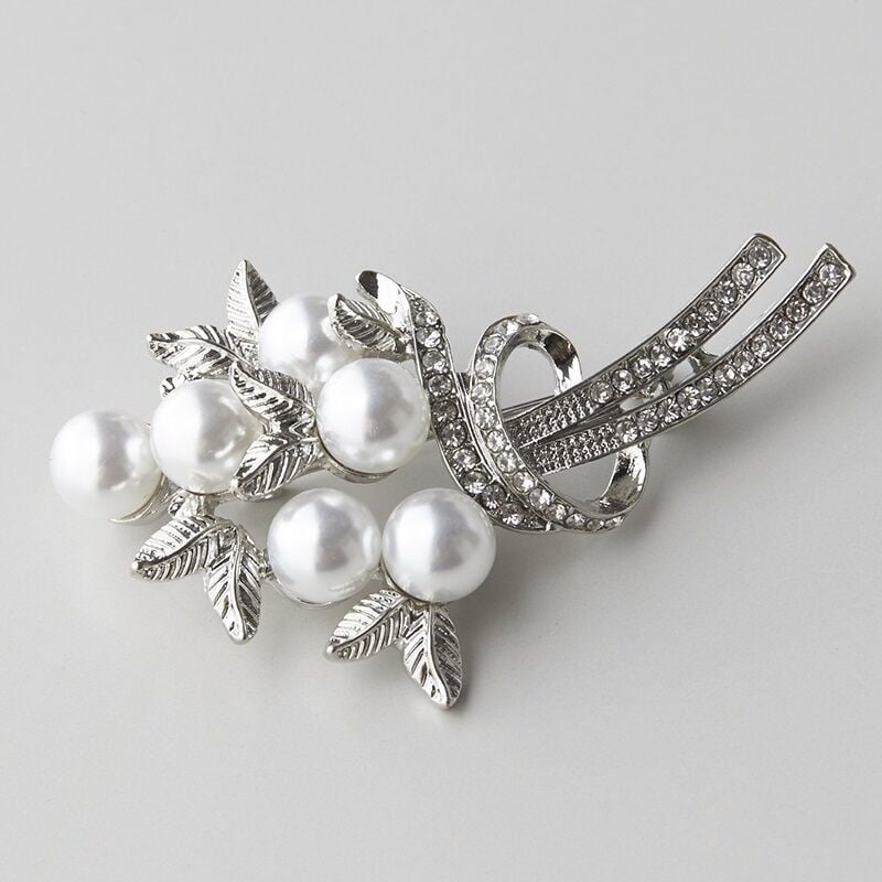 ミキモト　パール　シルバー　ブローチ　ブーケ　リボン 送料無料】 ブローチ ブーケ型 日本製 卒業式 入学式 入園式 結婚式