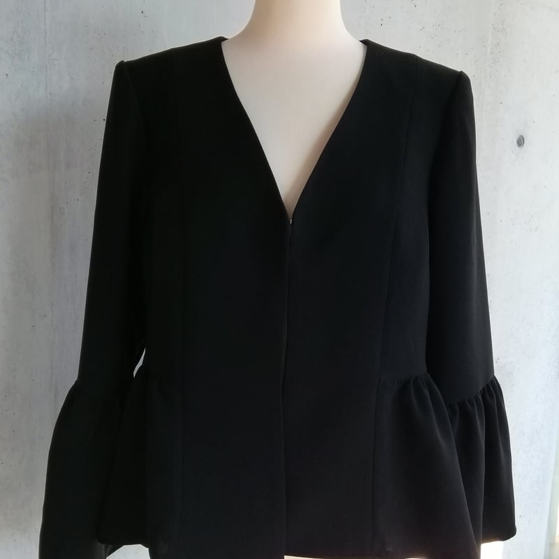 喪服 【7L~10L】日本製 ブラックフォーマル 黒礼服 ふんわりギャザーの 