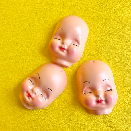 手芸用人形フェイス 閉じ目/vintageドールマスク