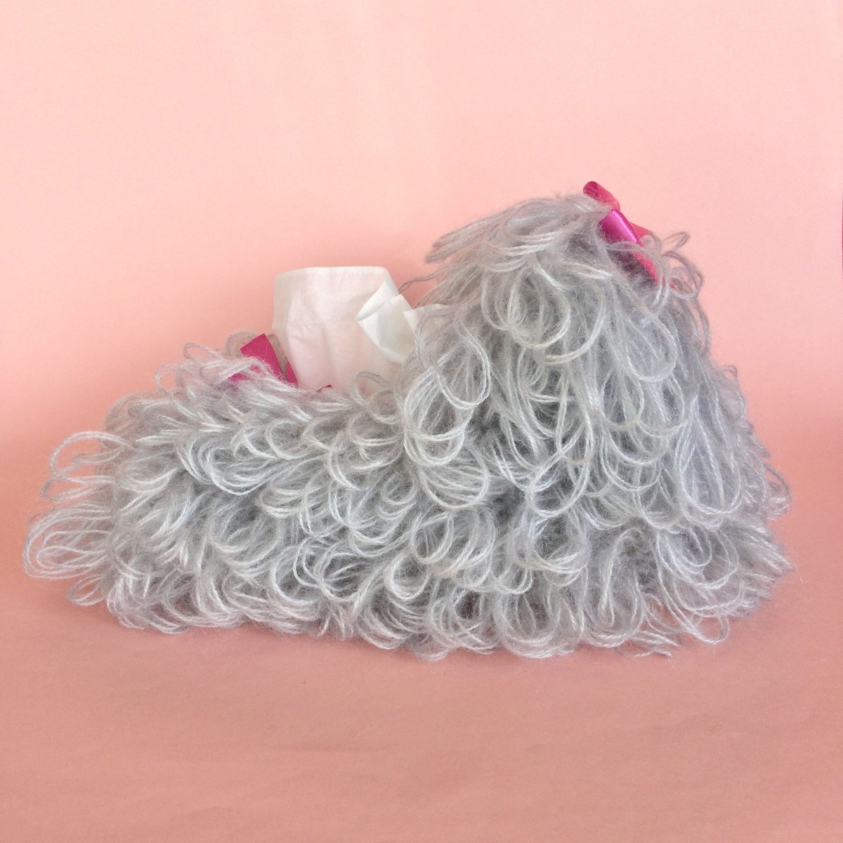 ソフトパック用ティッシュカバー　マルチーズちゃん マルチーズティッシュカバー白 | Kitty