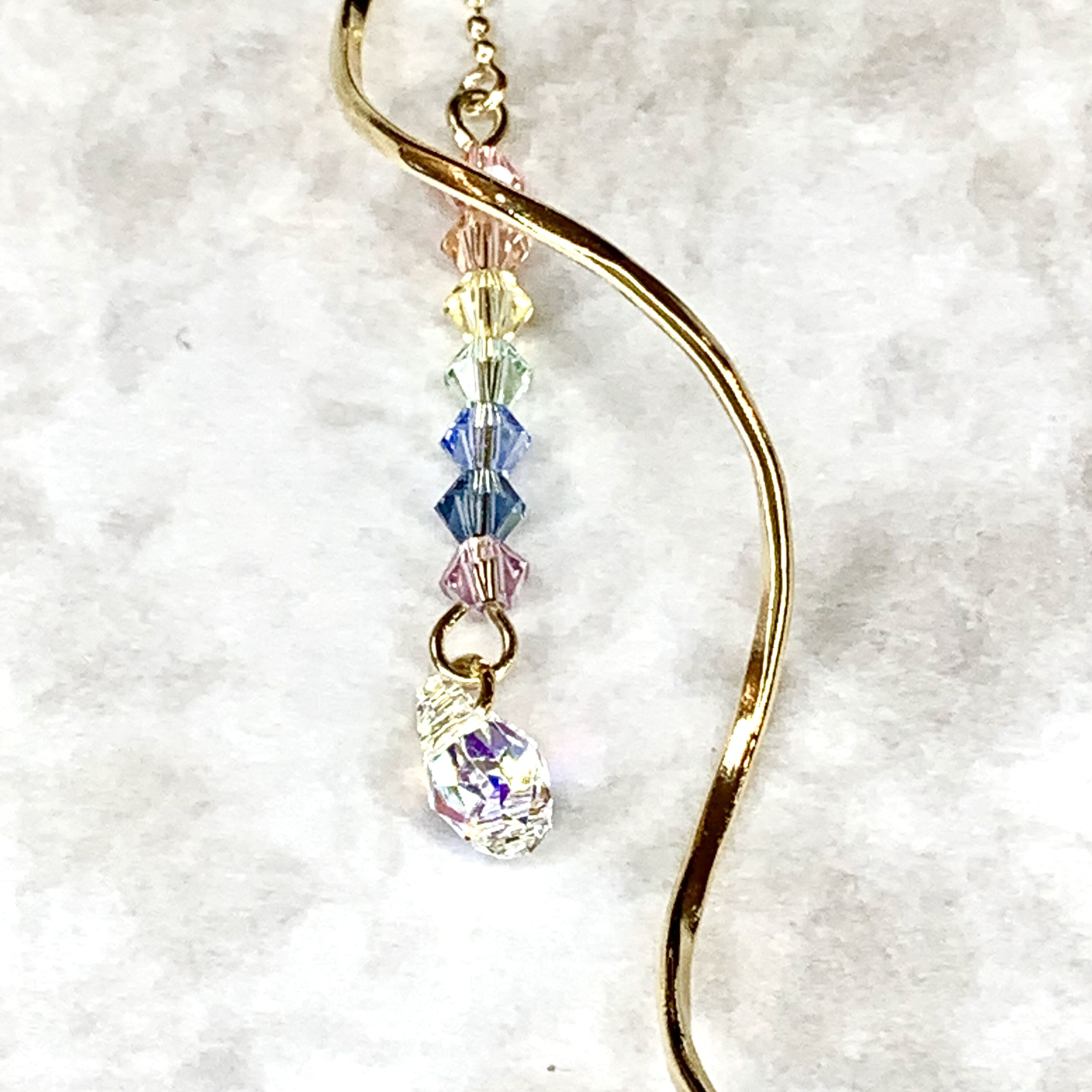 スワロフスキーの輝く虹のイヤリング/ピアス | arcorecchini