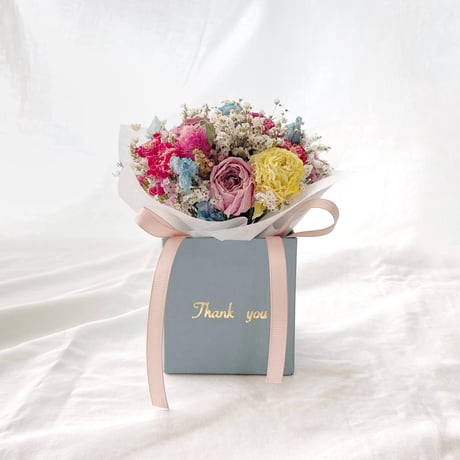 mother's day BOX【Thank you】カーネーション入り Blue BOX