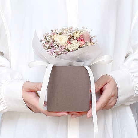 【Lots of love】グリーティング BOX ブーケ Brown BOX【ドライフラワー】