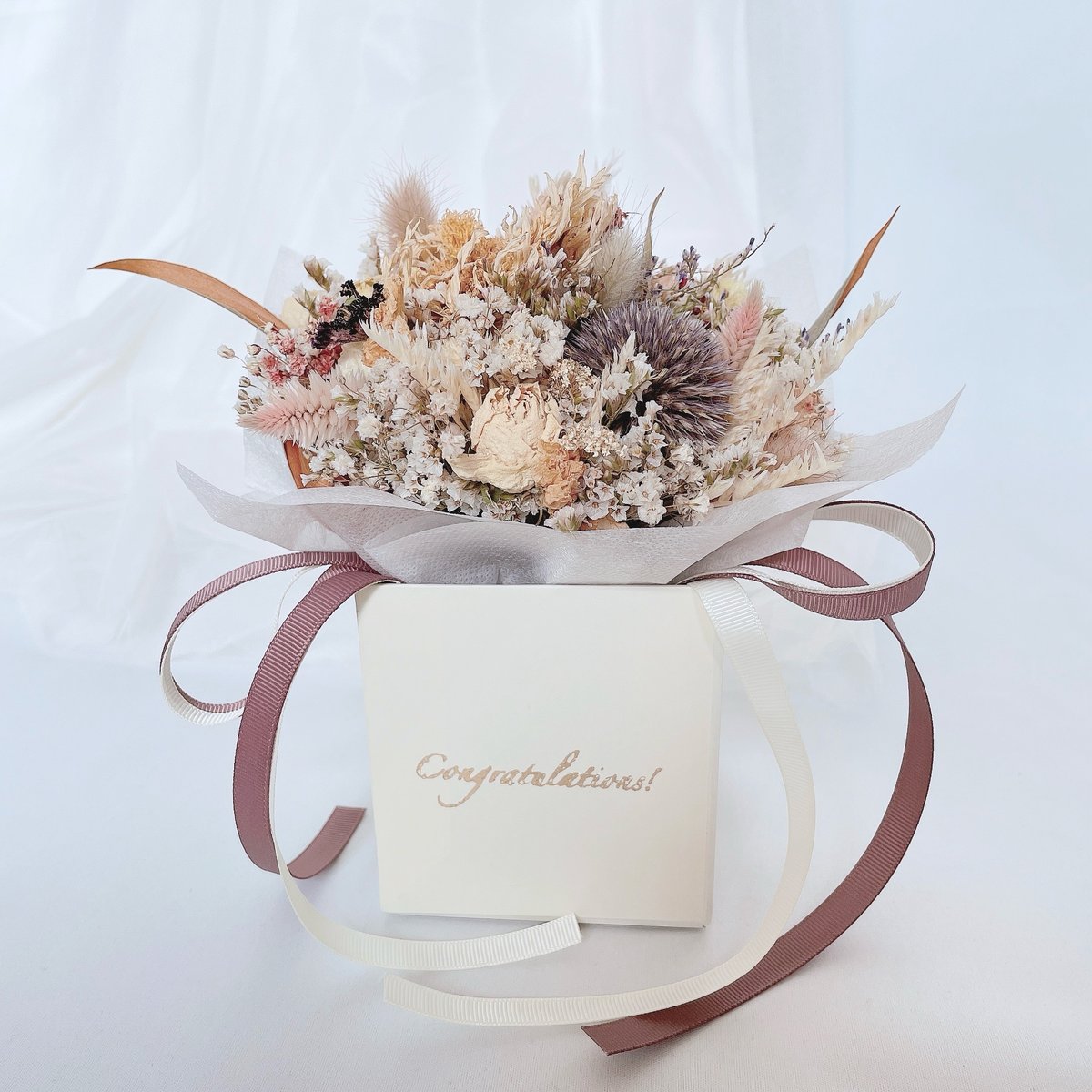 BOHO】ドライフラワー グリーティングBOXブーケ【テラコッタ】 | Lynn