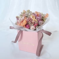 【Happy Birthday】グリーティング BOX ブーケ Pink BOX【ドライフラワー】