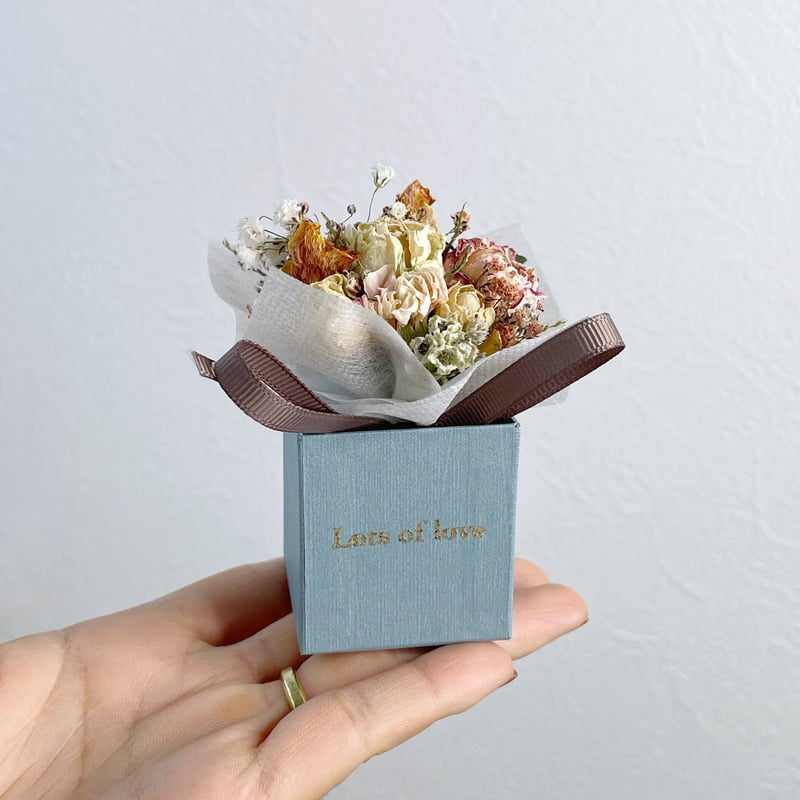 BOHO】ミニチュアBoxドライブーケ 【テラコッタ】 | Lynn flowers