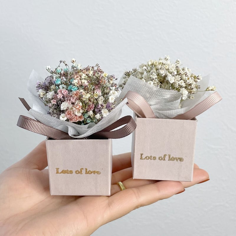 ミニチュアBOX ドライブーケ【かすみ草 BOX 】 | Lynn flowers