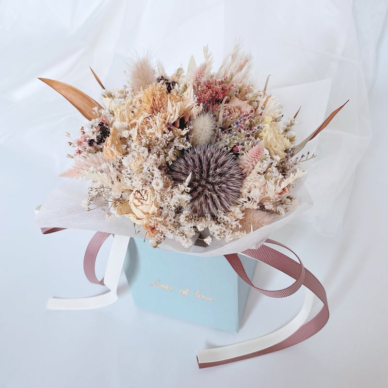 BOHO】ドライフラワー グリーティングBOXブーケ【テラコッタ BOHO】ドライフラワー グリーティングBOXブーケ【テラコッタ