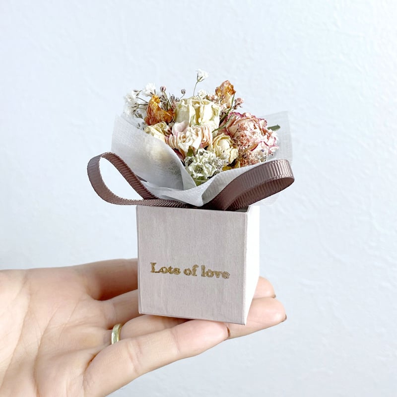 BOHO】ミニチュアBoxドライブーケ 【テラコッタ】 | Lynn flowers