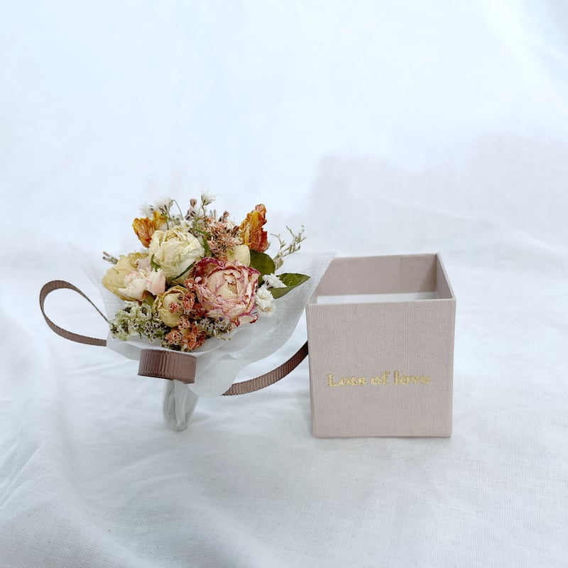 BOHO】ミニチュアBoxドライブーケ 【テラコッタ】 | Lynn flowers