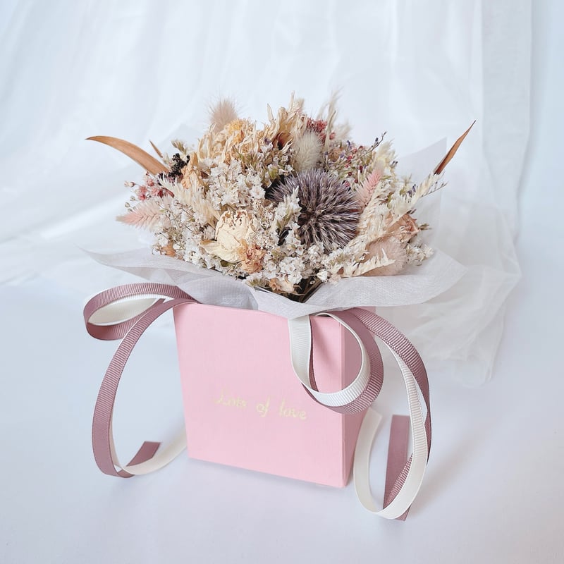 BOHO】ドライフラワー グリーティングBOXブーケ【テラコッタ】 | Lynn