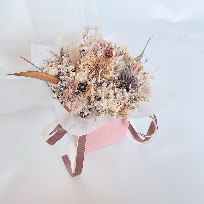 BOHO】ドライフラワー グリーティングBOXブーケ【テラコッタ】 | Lynn