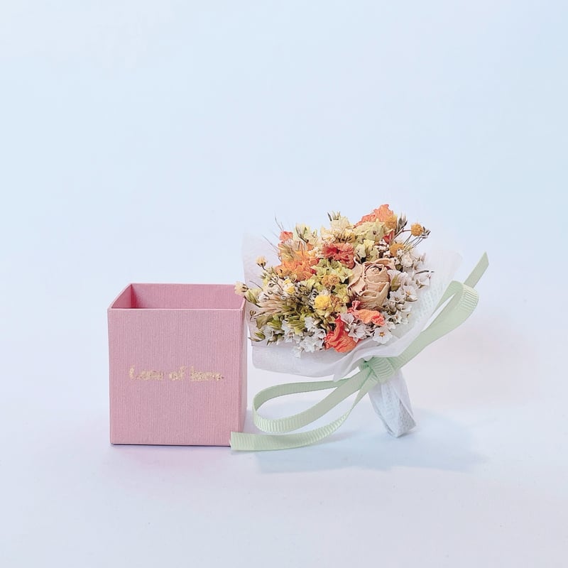 Pink Box】ミニチュアBOX ドライブーケ | Lynn flowers