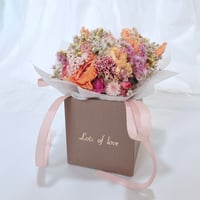 【Lots of love】グリーティング BOX ブーケ Brown BOX【ドライフラワー】