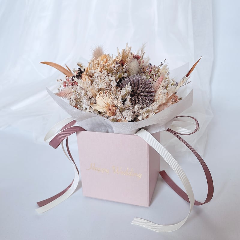 テラコッタ ウェディングブーケ ブートニアセット ドライフラワー ブーケ 前撮り テラコッタ ウェディングブーケ ブートニアセット ドライフラワー