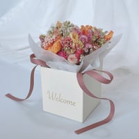 【Welcome】グリーティング BOX ブーケ White BOX【ドライフラワー】