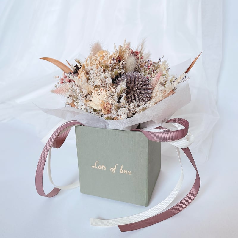 BOHO】ドライフラワー グリーティングBOXブーケ【テラコッタ】 | Lynn