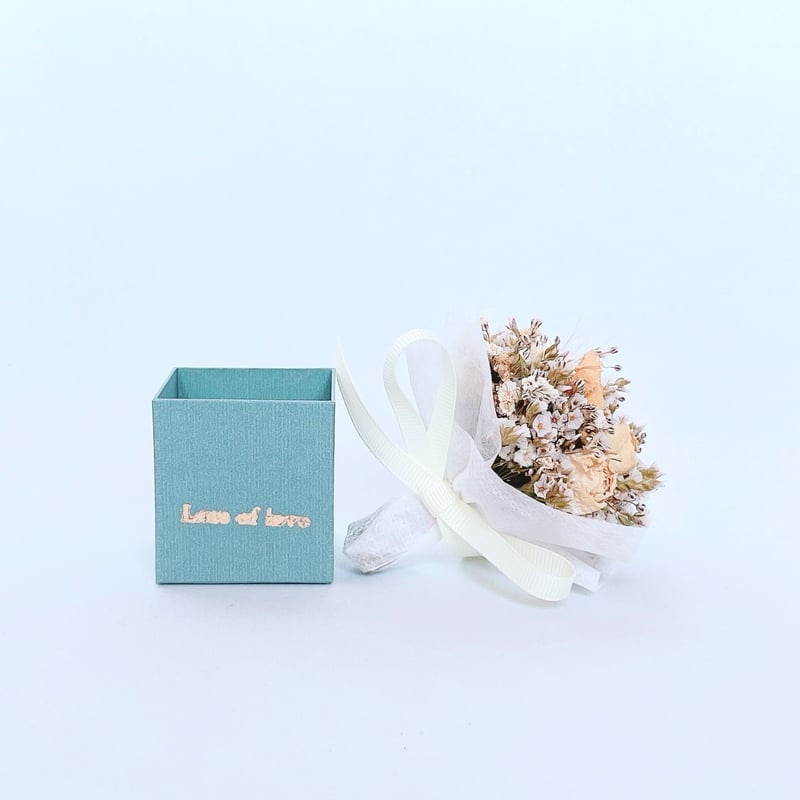 Blue Box】ミニチュアBOX ドライブーケ | Lynn flowers