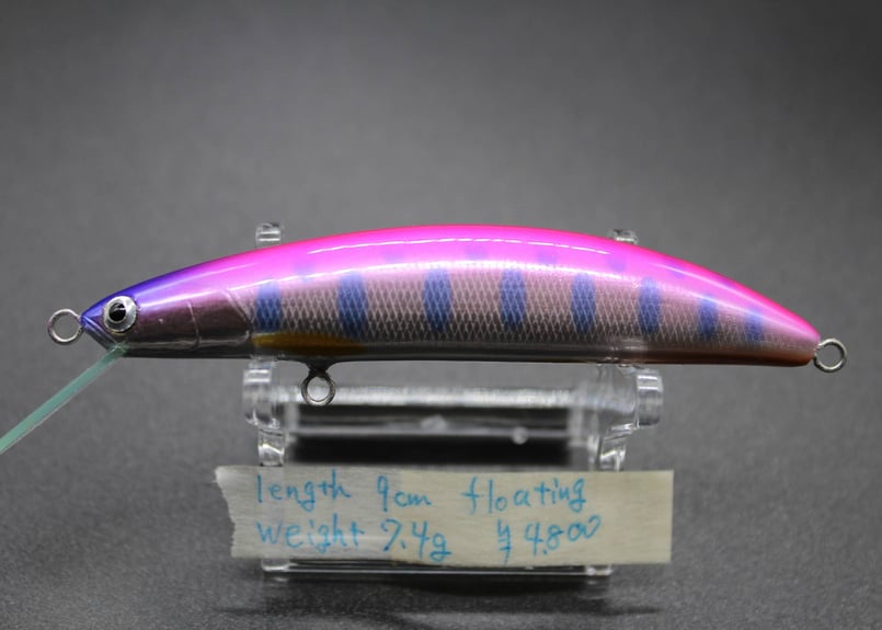 ハンドメイドルアー フローティング チャート ピンクヤマメ 9cm 【幾
